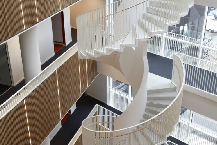 UHPC staircase in Per Aarsleff office building, Denmark